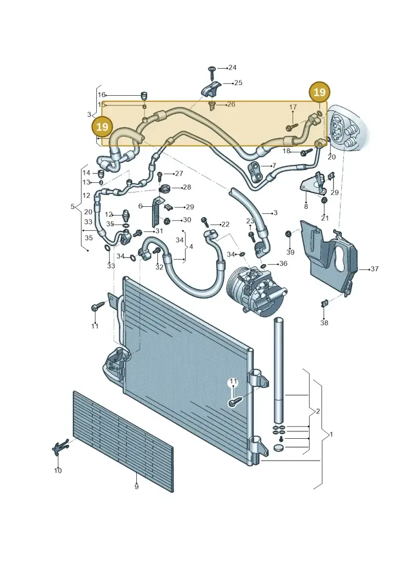 5C6820178B — Volkswagen Beetle (2016-2019) diagram 801260041, position 19