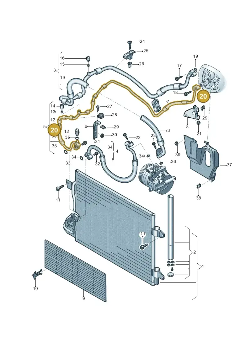 5C6820178 — Volkswagen Beetle (2016-2019) diagram 801260041, position 20