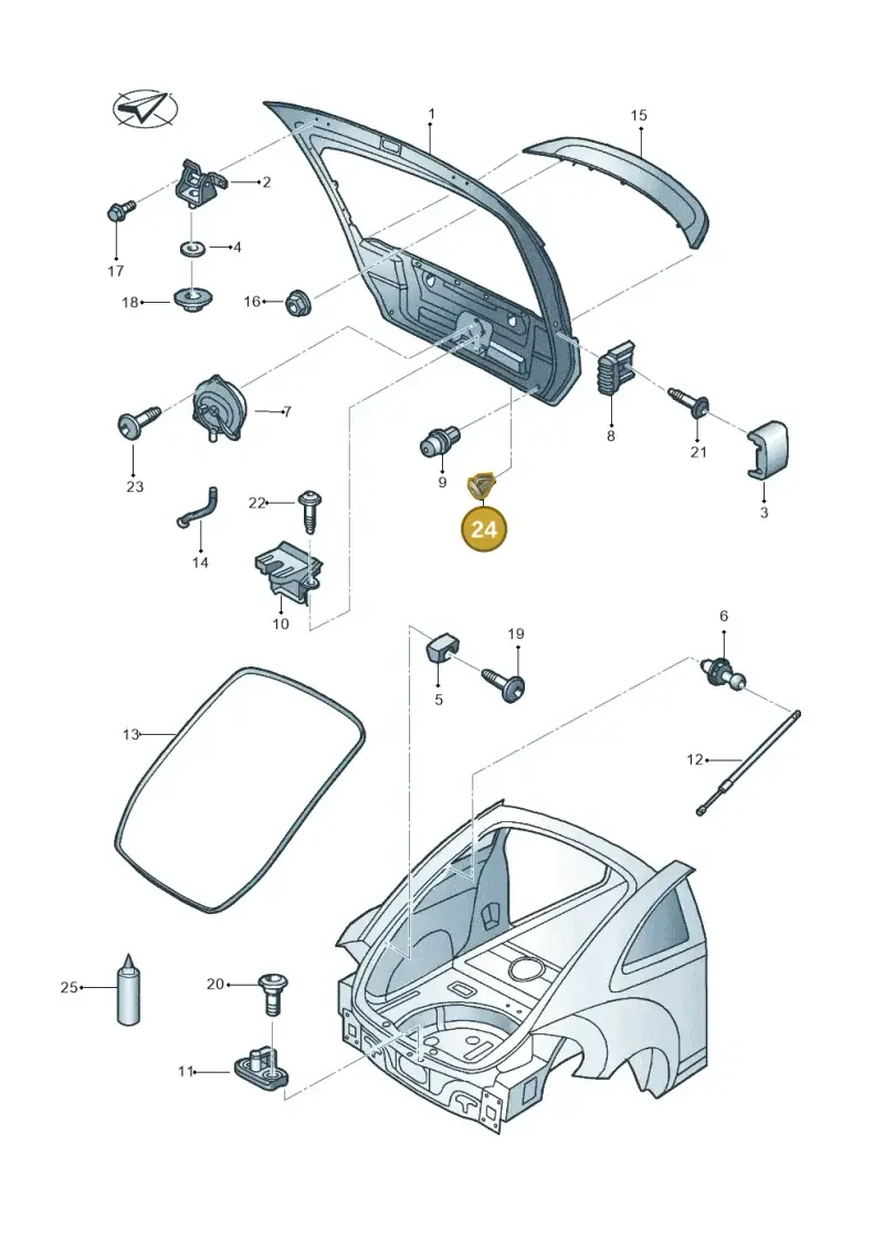 5C6827713 — Volkswagen Beetle (2016-2019) diagram 801827200, position 24