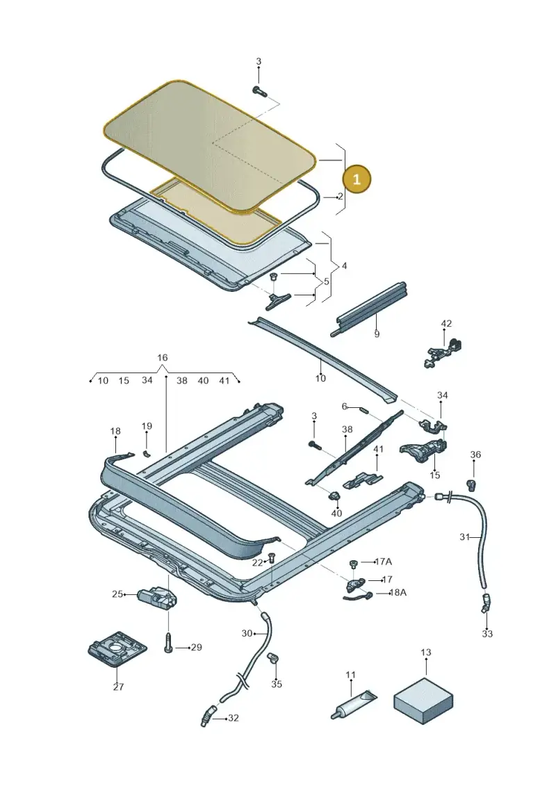 5C6877071A — Volkswagen Jetta (2014-2017) diagram 692877000, position 1