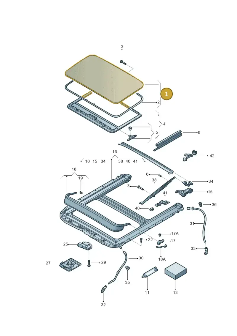 5C6877071A — Volkswagen Jetta 2.0 (2015-2015) diagram 880877000, position 1