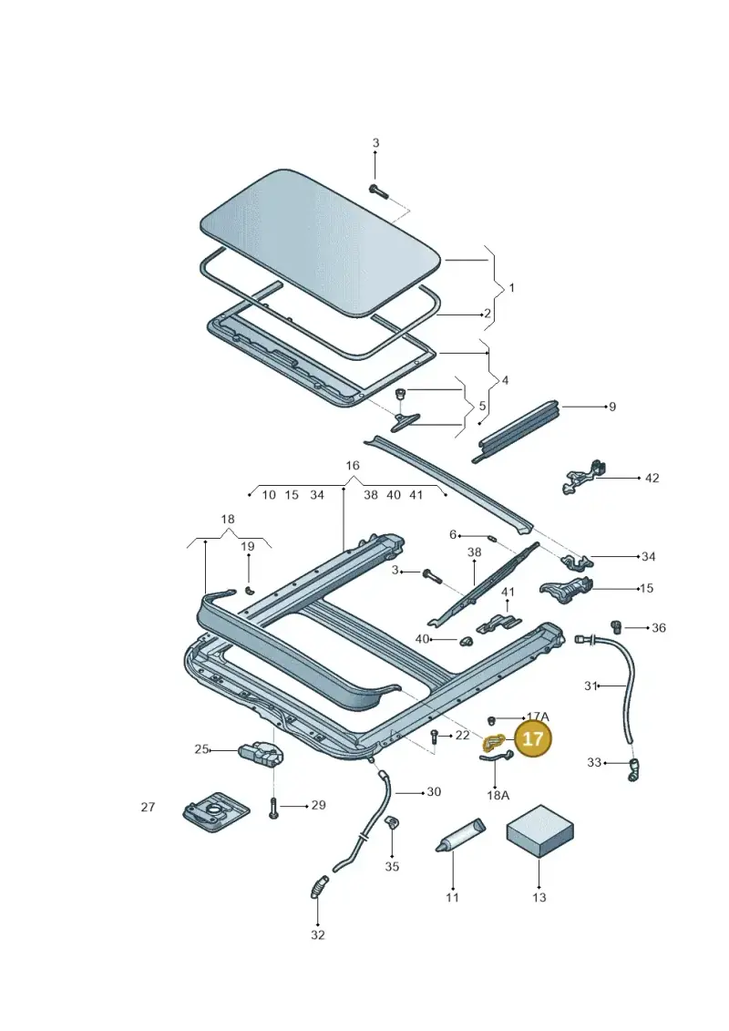 5C6877658 — Volkswagen Jetta 2.0 (2015-2015) diagram 880877000, position 17