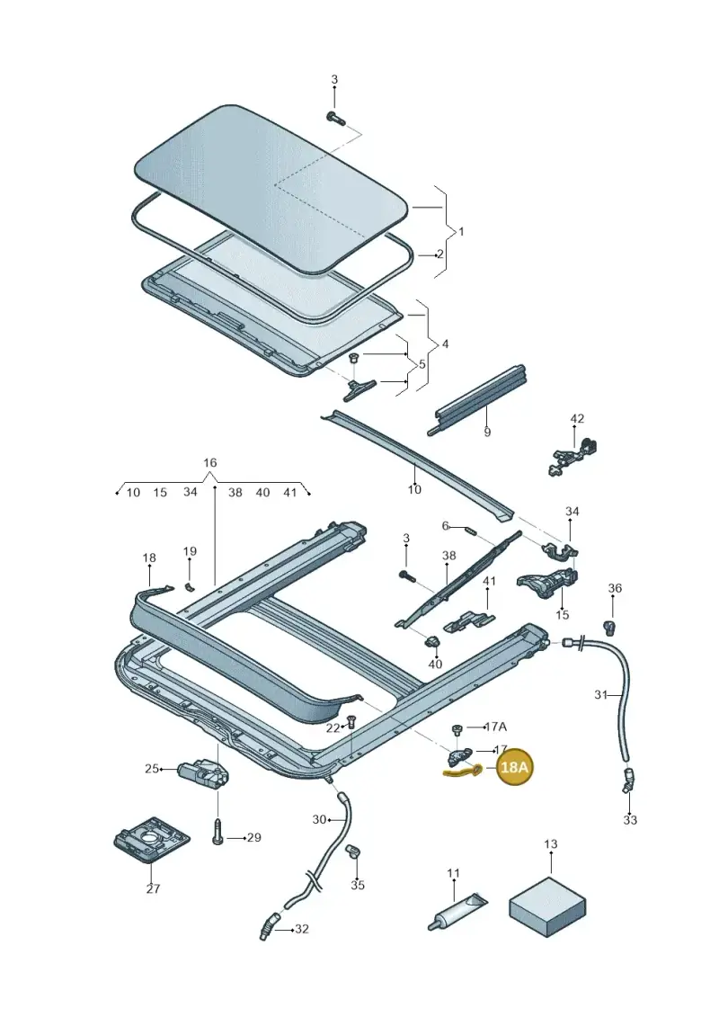5C6877696 — Volkswagen Jetta (2014-2017) diagram 692877000, position 18A