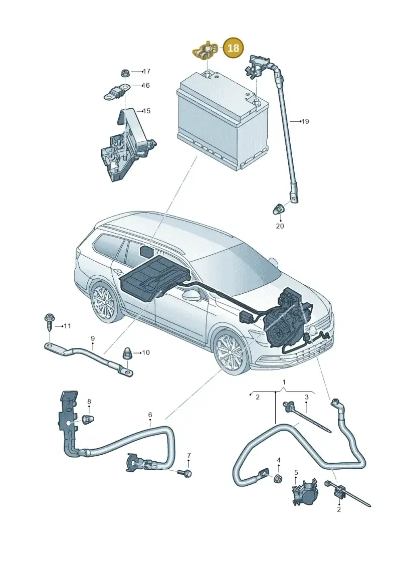 5C6915135A — Volkswagen Arteon (2017-2023) diagram 793971670, position 18