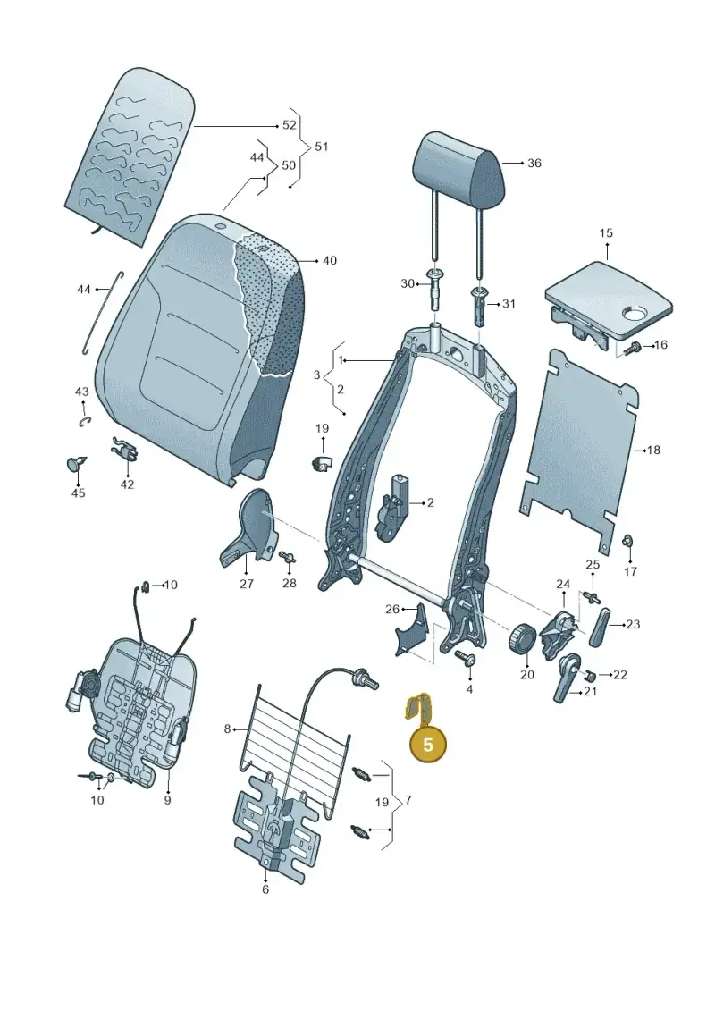 5C6971882 — Volkswagen Sharan BlueMotion (2015-2022) diagram 863881500, position 5