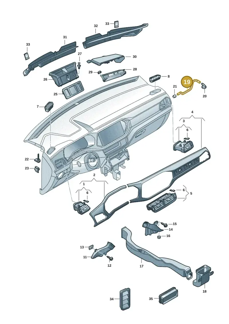 5E0816311 — Volkswagen Virtus 1,0 (2022-) diagram 62i819300, position 19