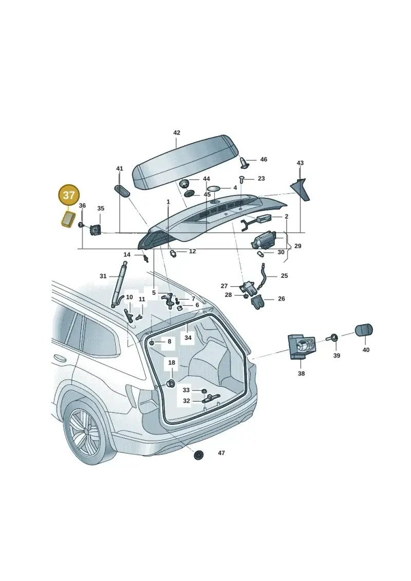 5E0827239A — Volkswagen B-Main SUV (2022-) diagram 30c827000, position 37