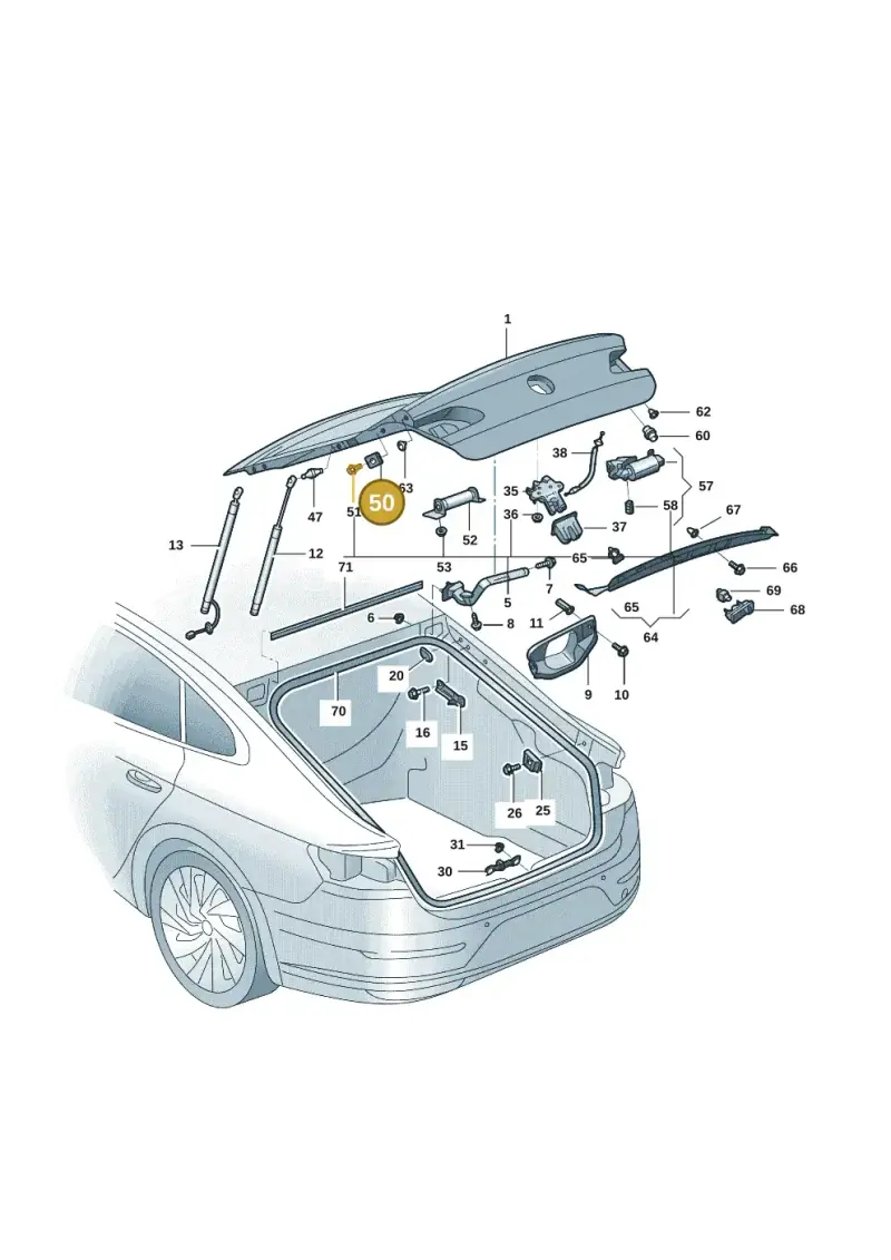 5E0827239A — Volkswagen Lamando (2021-) diagram 5db827000, position 50