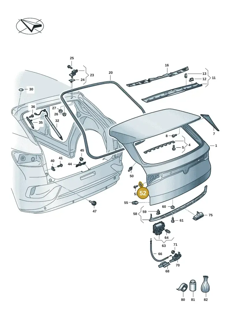 5E0827239B — Volkswagen ID.4 Pro (2020-2023) diagram 11a827000, position 52