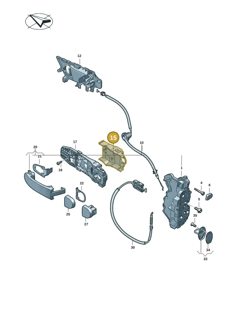 5E0837349A — Volkswagen Polo 1.6 (2020-2022) diagram 62x837000, position 15