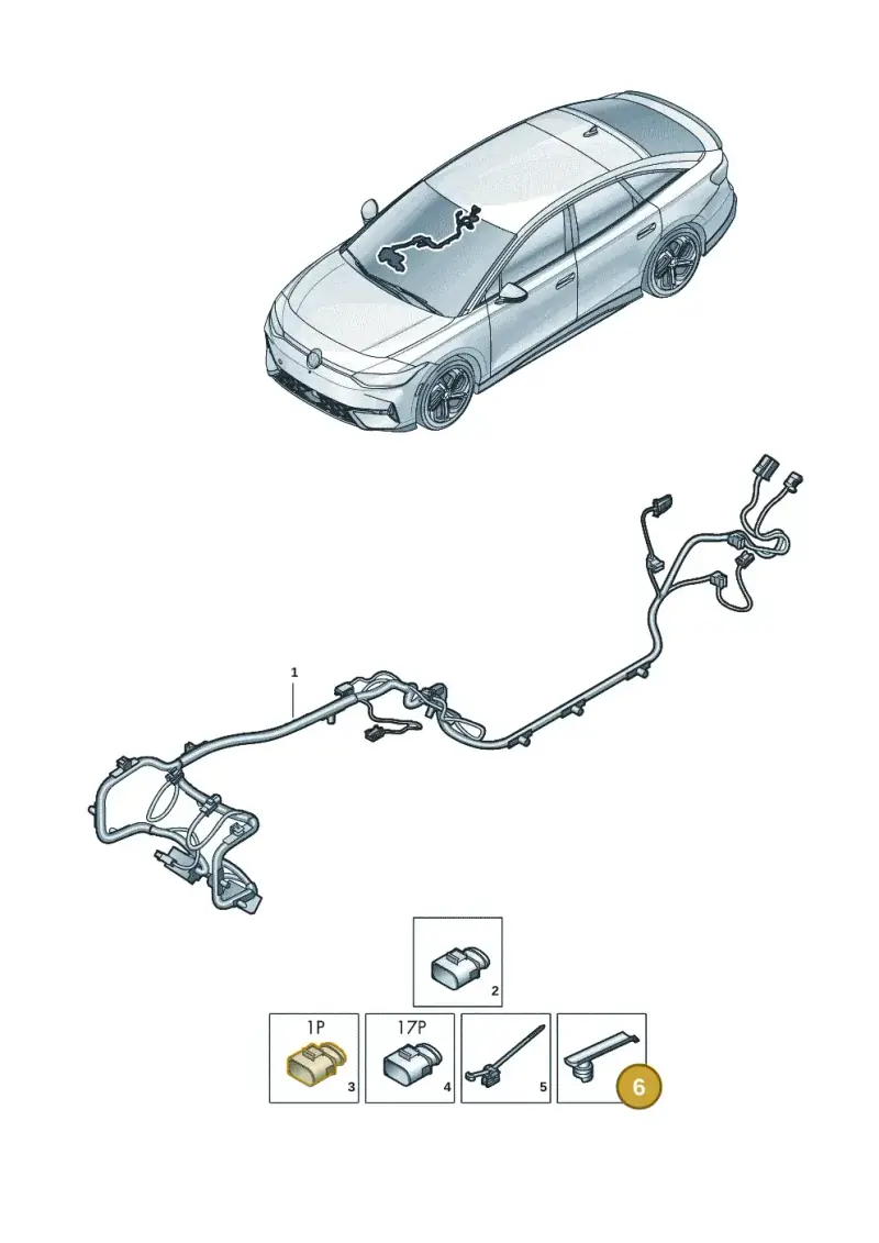 5E0971847 — Volkswagen ID.7 Limousine Pro (2023-) diagram 14b972170, position 6