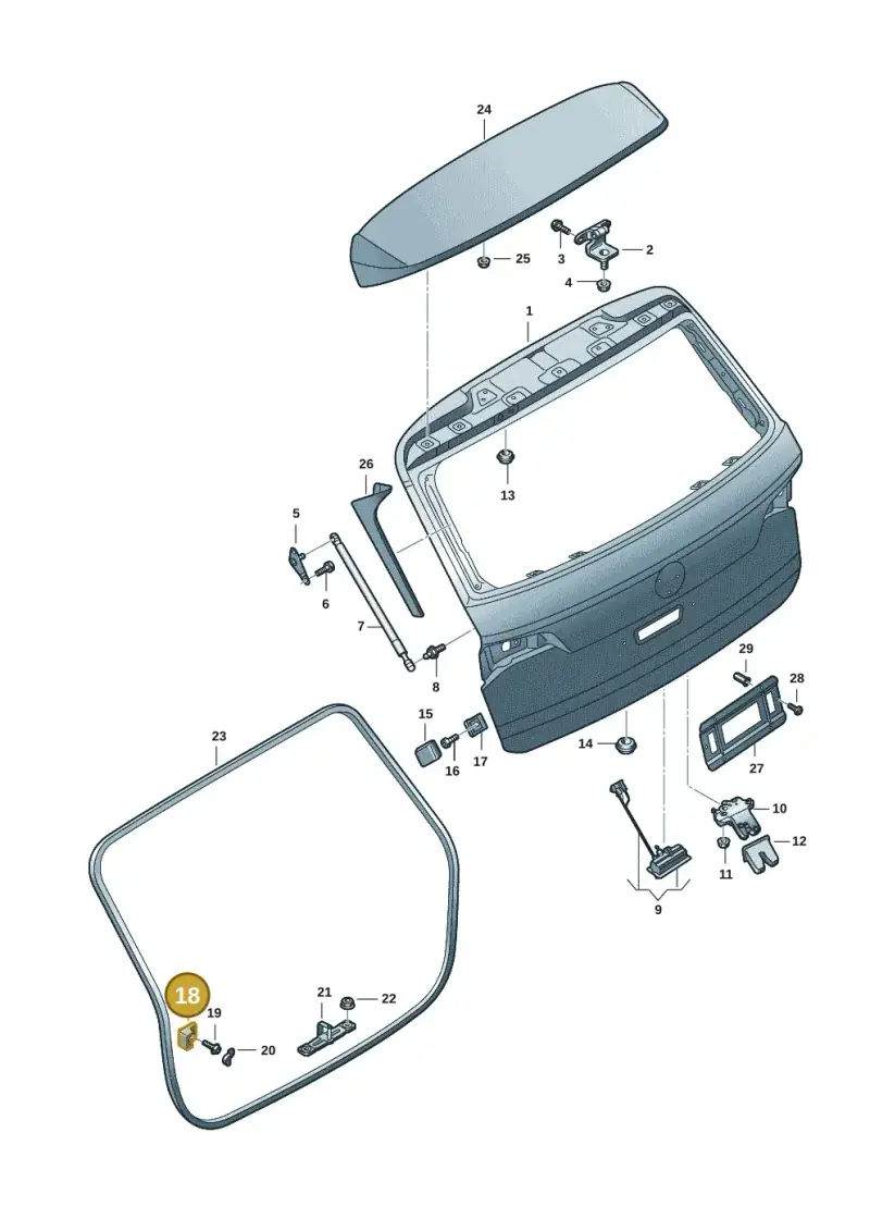 5E9827240A — Volkswagen Taos 1.4 (2020-2024) diagram 2gm827000, position 18