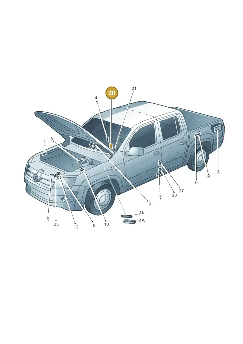 5G0010029J — Volkswagen Amarok twin cab (2022-) diagram 683010000, position 20