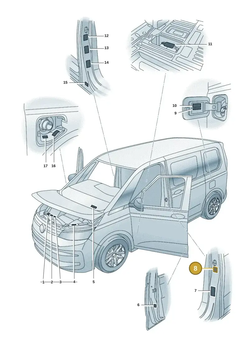 5G0010029J — Volkswagen Multivan (2021-) diagram 7t0010000, position 8