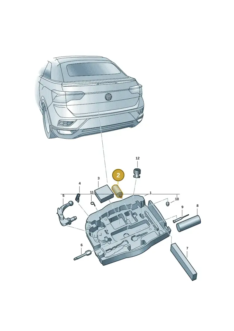5G0012619 — Volkswagen T-Roc convertible 1.5 (2019-2024) diagram 2gk012000, position 2