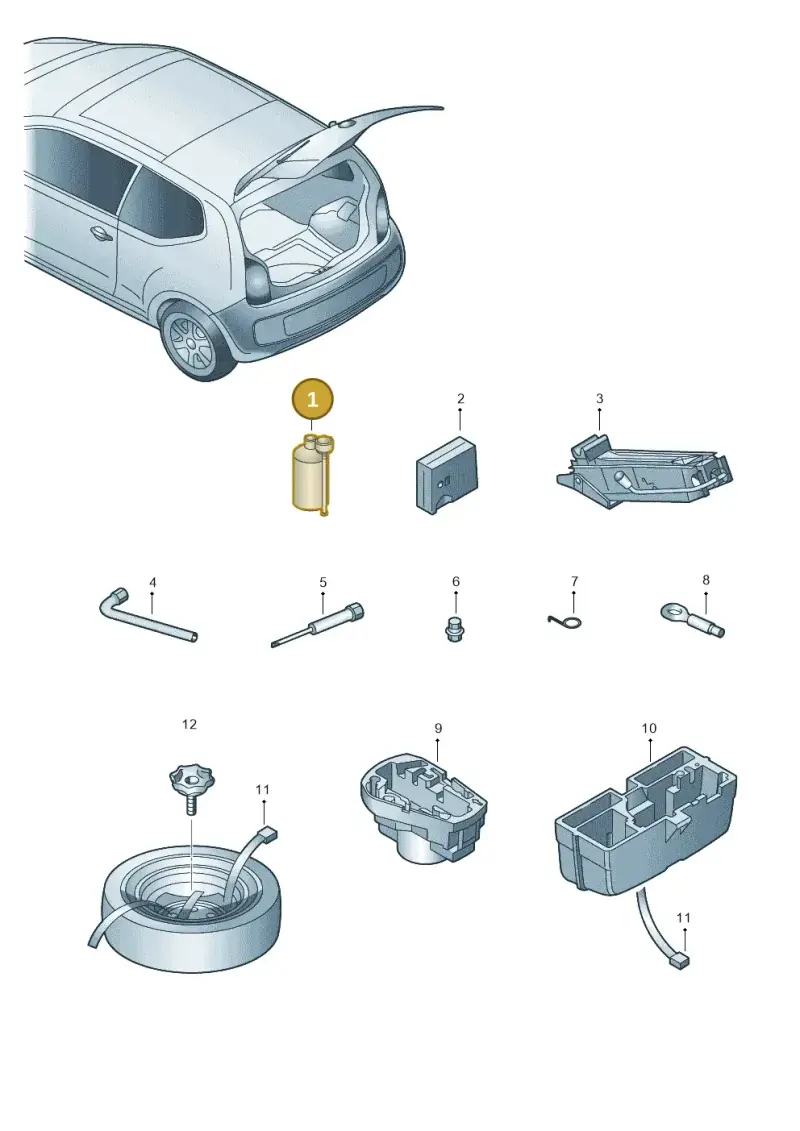 5G0012619B — Volkswagen E-up! (2016-2023) diagram 723012000, position 1