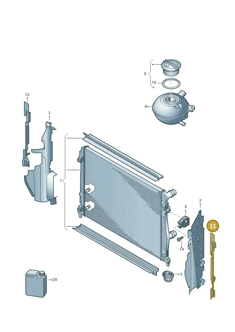 5G0121331G — Volkswagen Golf Sportsvan 1.6 (2014-2020) diagram 746121720, position 11