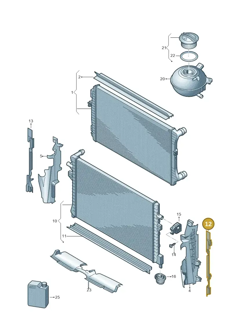 5G0121331G — Volkswagen Passat saloon (2014-2024) diagram 793121700, position 12