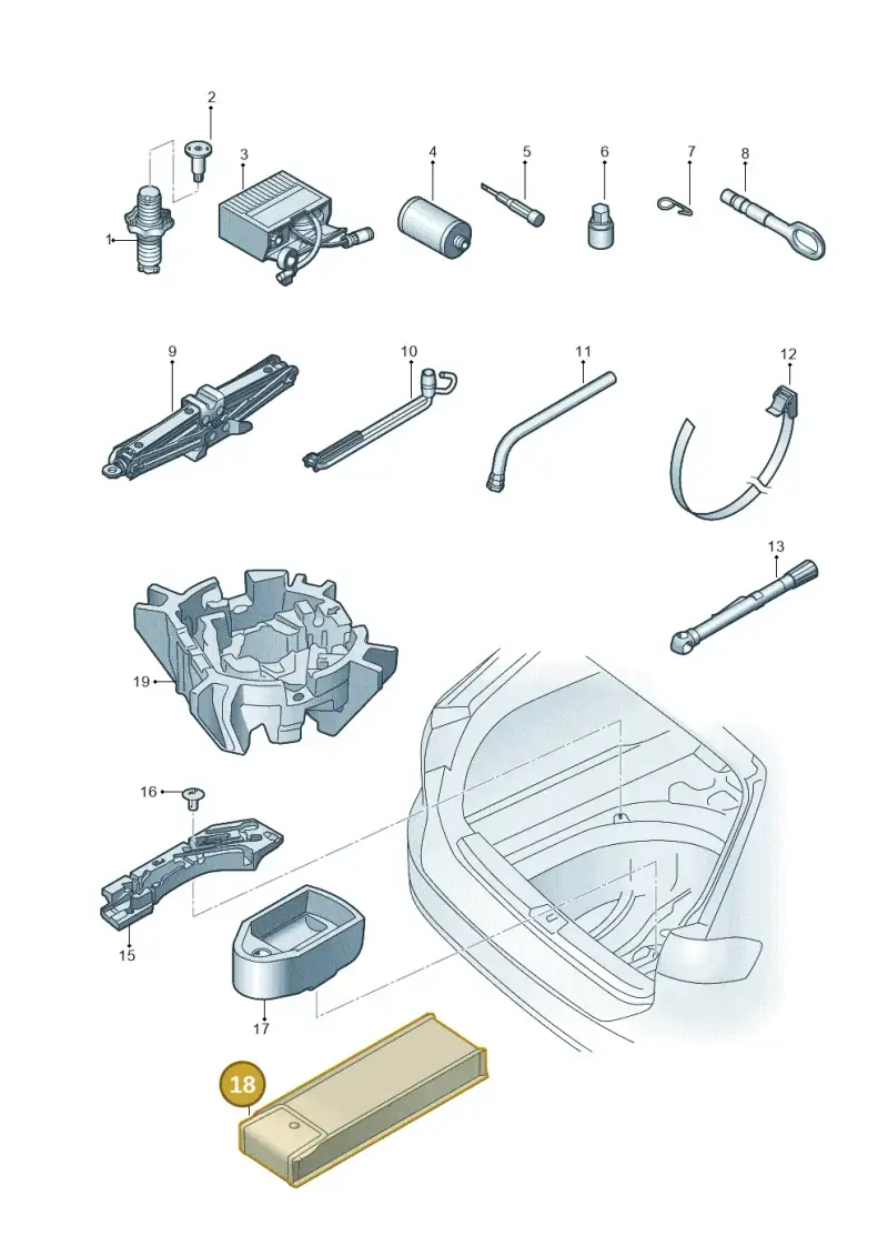 5G0601703 — Volkswagen Arteon (2017-2023) diagram 828012000, position 18
