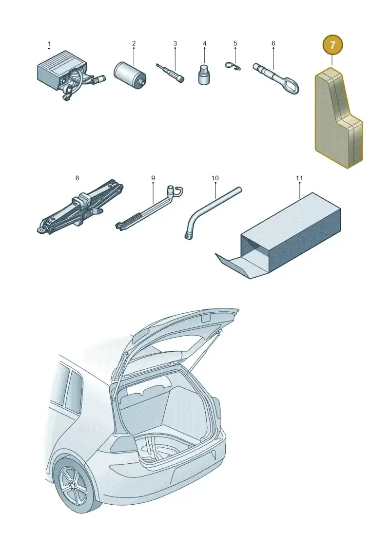 5G0601705 — Volkswagen E-Golf (2014-2021) diagram 774012000, position 7