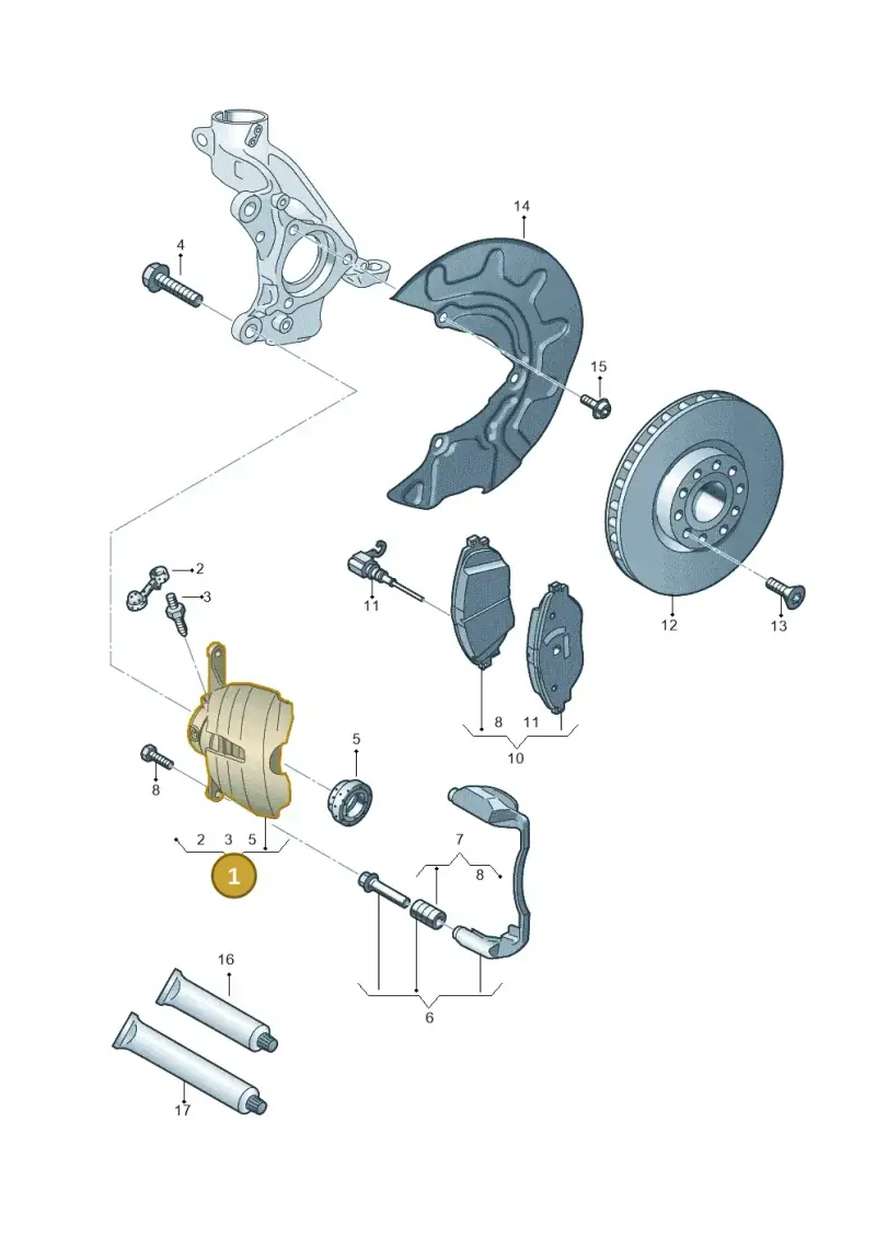 5G0615123B — Volkswagen Golf 2.0 BlueMotion (2019-2024) diagram 745615250, position 1