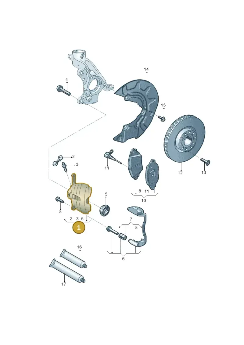 5G0615124B — Volkswagen Tiguan (2016-2023) diagram 519615000, position 1