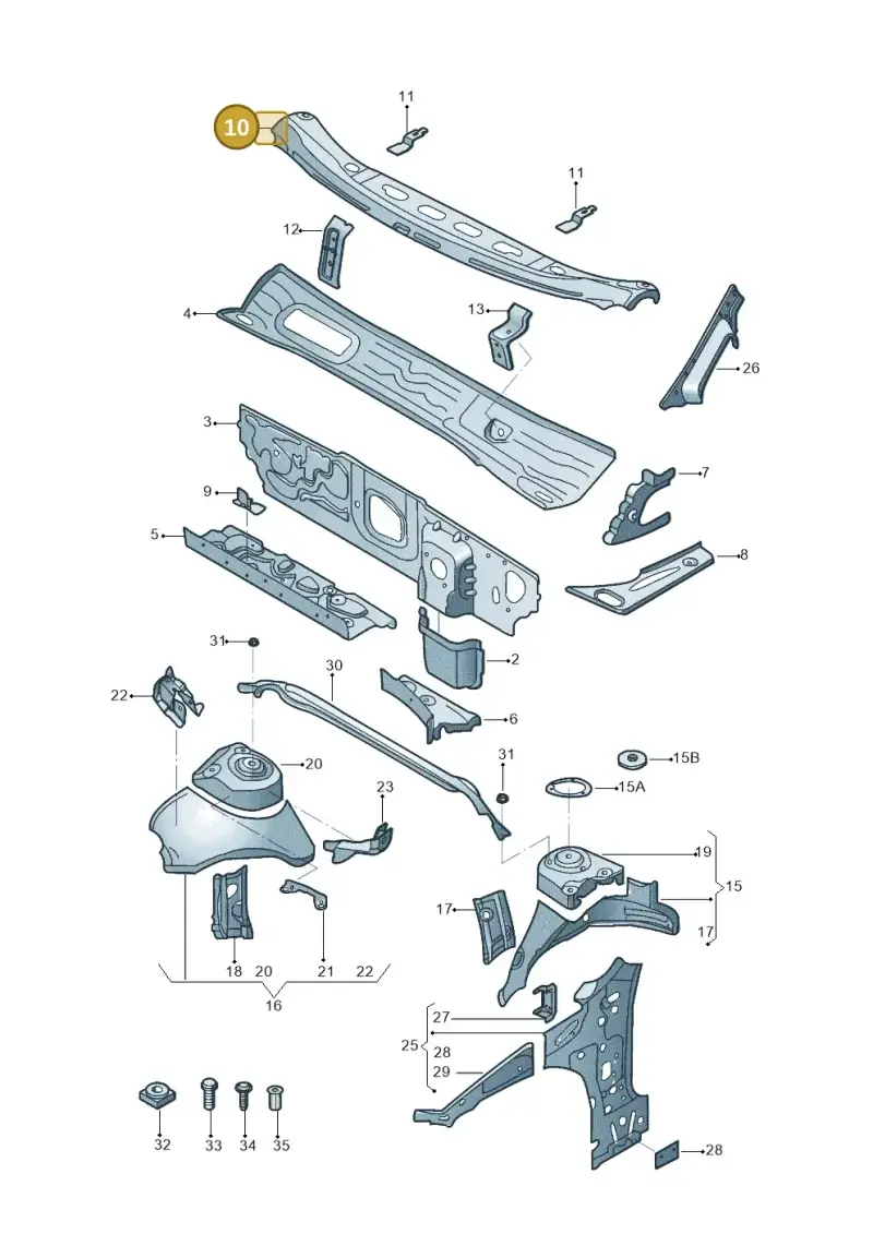 5G0802555C — Volkswagen POLO HATCH         "ZA"06> (2005-) diagram 496805050, position 10
