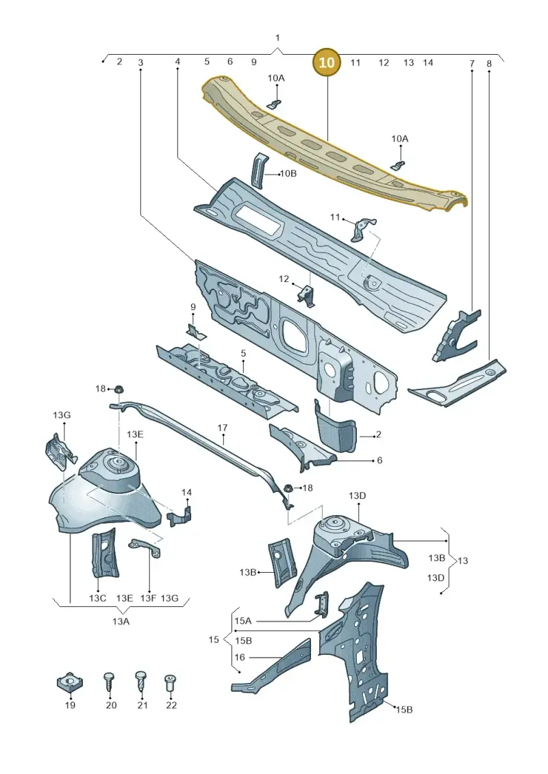 5G0802555C — Volkswagen Golf 1.4 BlueMotion (2014-2017) diagram 746805500, position 10