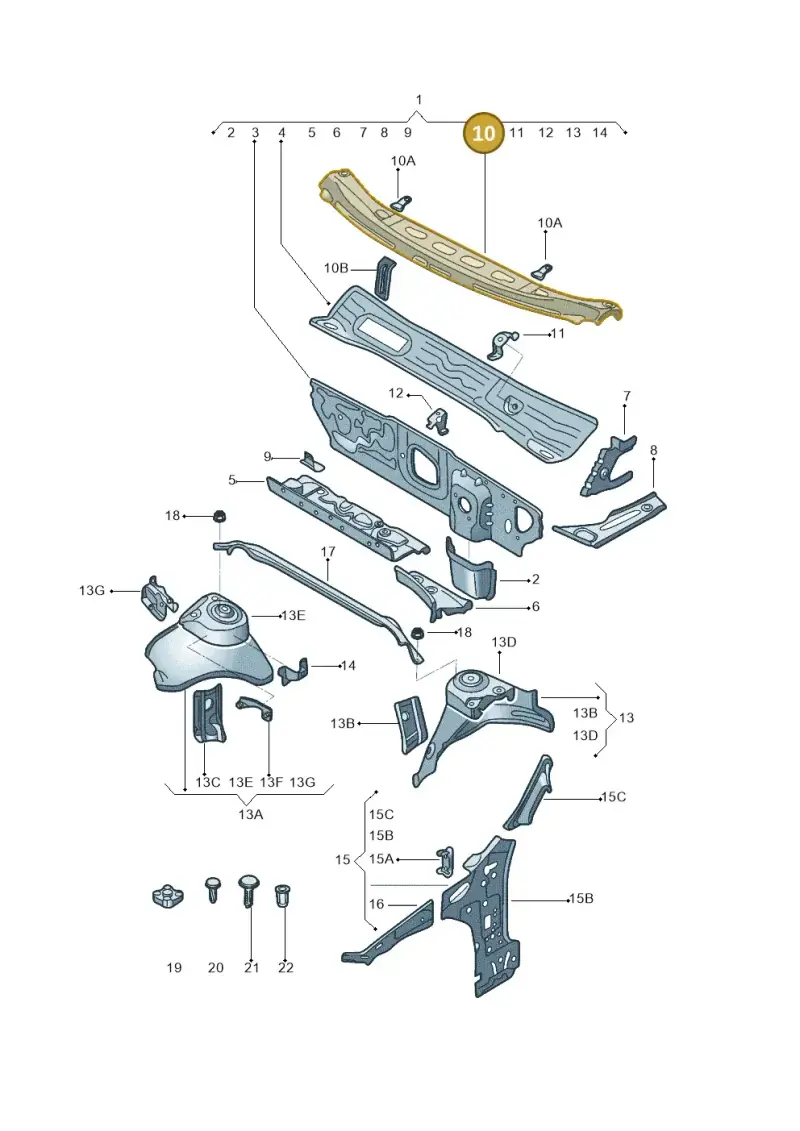 5G0802555C — Volkswagen Golf 1.6 (2015-2019) diagram 867805500, position 10