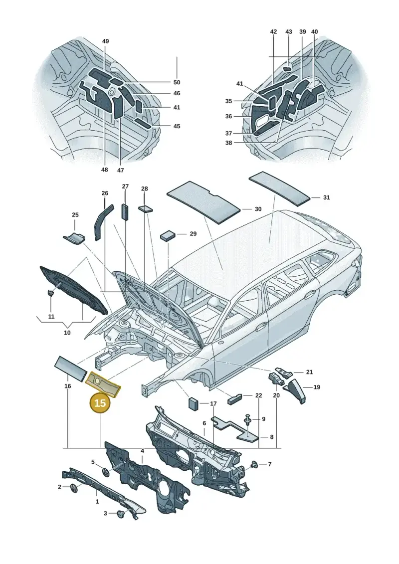 5G0805696F — Volkswagen Passat estate (2023-) diagram 3j0863200, position 15