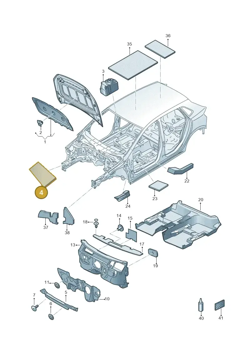 5G0805696F — Volkswagen T-Cross 1,0 (2018-2024) diagram 587863200, position 4
