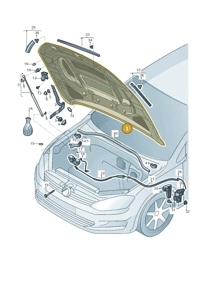 5G0823031J — Volkswagen POLO HATCH         "ZA"06> (2005-) diagram 496823000, position 1