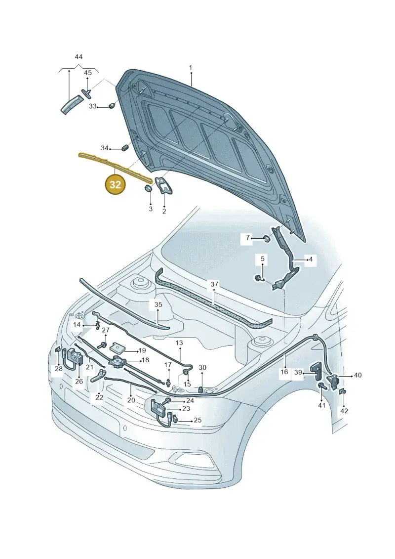 5G0823707 — Volkswagen Polo (2019-) diagram 574823000, position 32