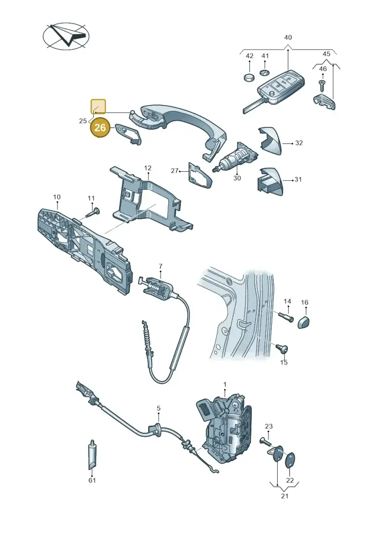5G0837209B9B9 — Volkswagen T-Roc BlueMotion (2017-2024) diagram 837837000, position 26