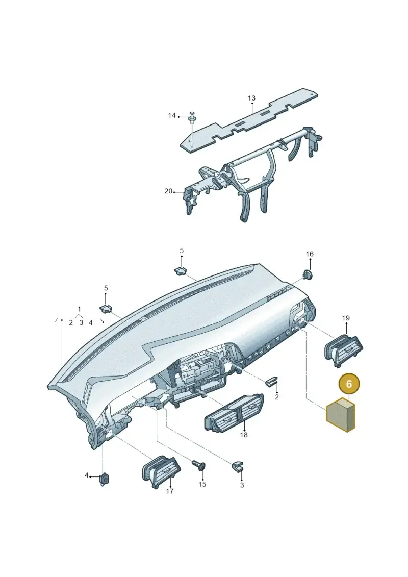 5G0863501A — Volkswagen Sagitar 1.2T (2018-) diagram 590857000, position 6