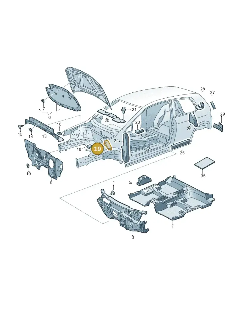 5G0864237H — Volkswagen Golf 1.4 BlueMotion (2014-2017) diagram 746863200, position 19