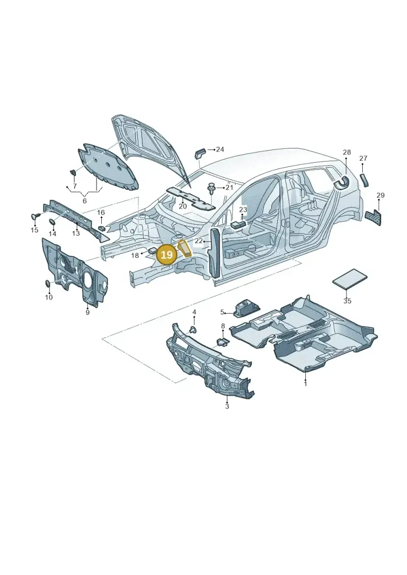 5G0864237H — Volkswagen Golf 1.6 (2015-2019) diagram 774863200, position 19