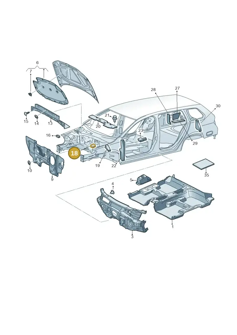 5G0864725 — Volkswagen Golf 2.0 (2016-2020) diagram 763863200, position 18