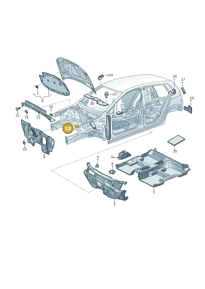 5G0864725 — Volkswagen Golf 1.6 (2015-2019) diagram 774863200, position 18