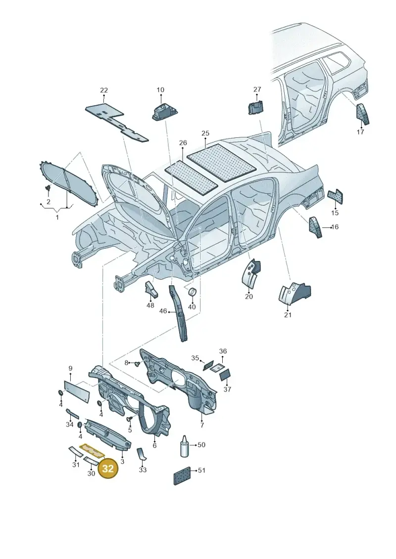 5G0864725 — Volkswagen Passat saloon (2014-2024) diagram 793863200, position 32