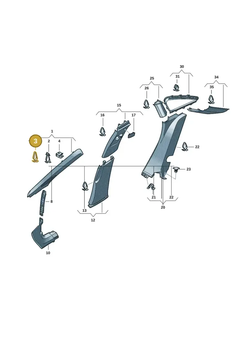 5G0867276A — Volkswagen ID.7 Limousine Pro (2023-) diagram 14b867700, position 3