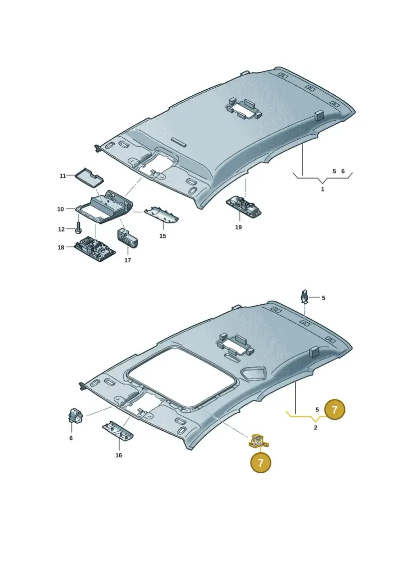 5G0867289A — Volkswagen Taigo (2021-2024) diagram 2f0867520, position 7