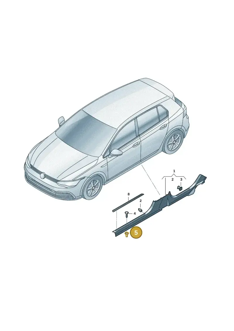 5G0867334 — Volkswagen Golf 2.0 BlueMotion (2019-2024) diagram 5h0853050, position 5