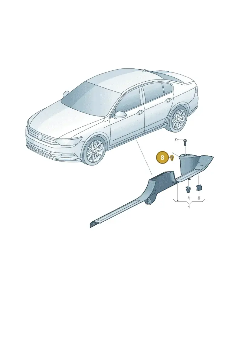 5G0867334 — Volkswagen Passat saloon (2014-2024) diagram 793853200, position 8