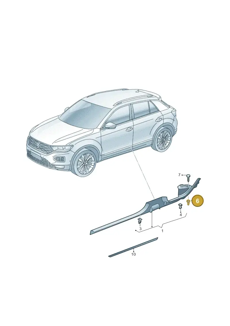 5G0867334 — Volkswagen T-Roc BlueMotion (2017-2024) diagram 813853200, position 6