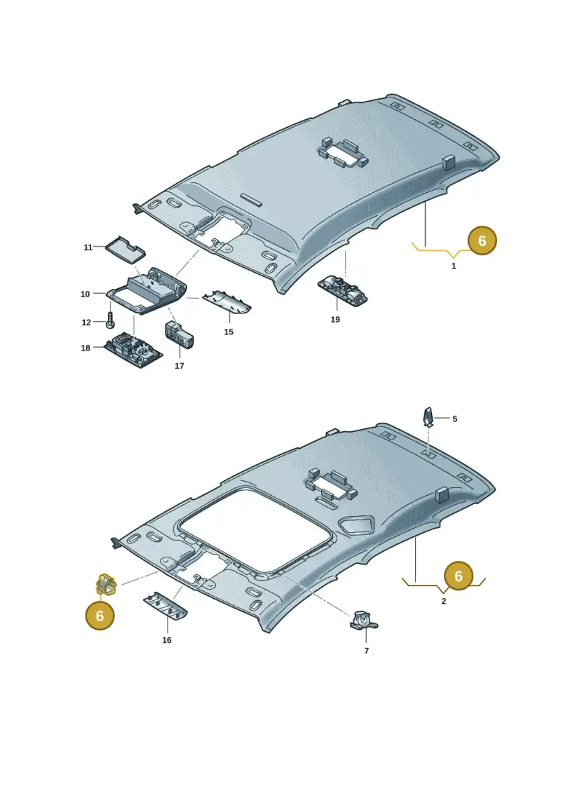 5G0867633 — Volkswagen Taigo (2021-2024) diagram 2f0867520, position 6