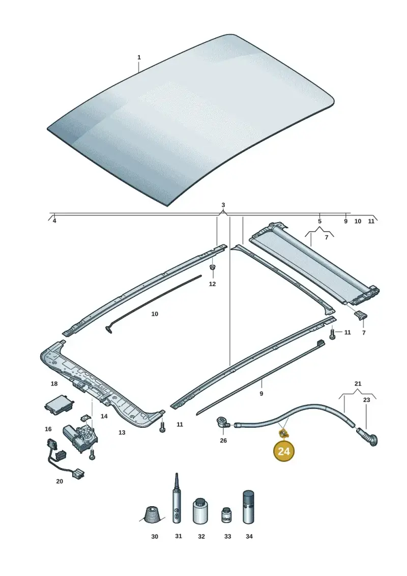 5G0877244 — Volkswagen ID.4 Pro (2020-2023) diagram 11a877000, position 24