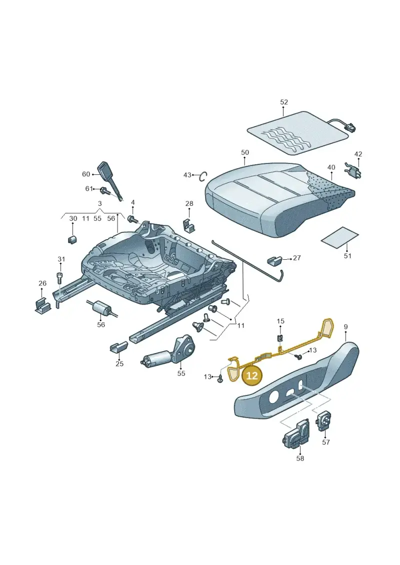 5G0881559D — Volkswagen Golf 2.0 (2016-2020) diagram 691881100, position 12
