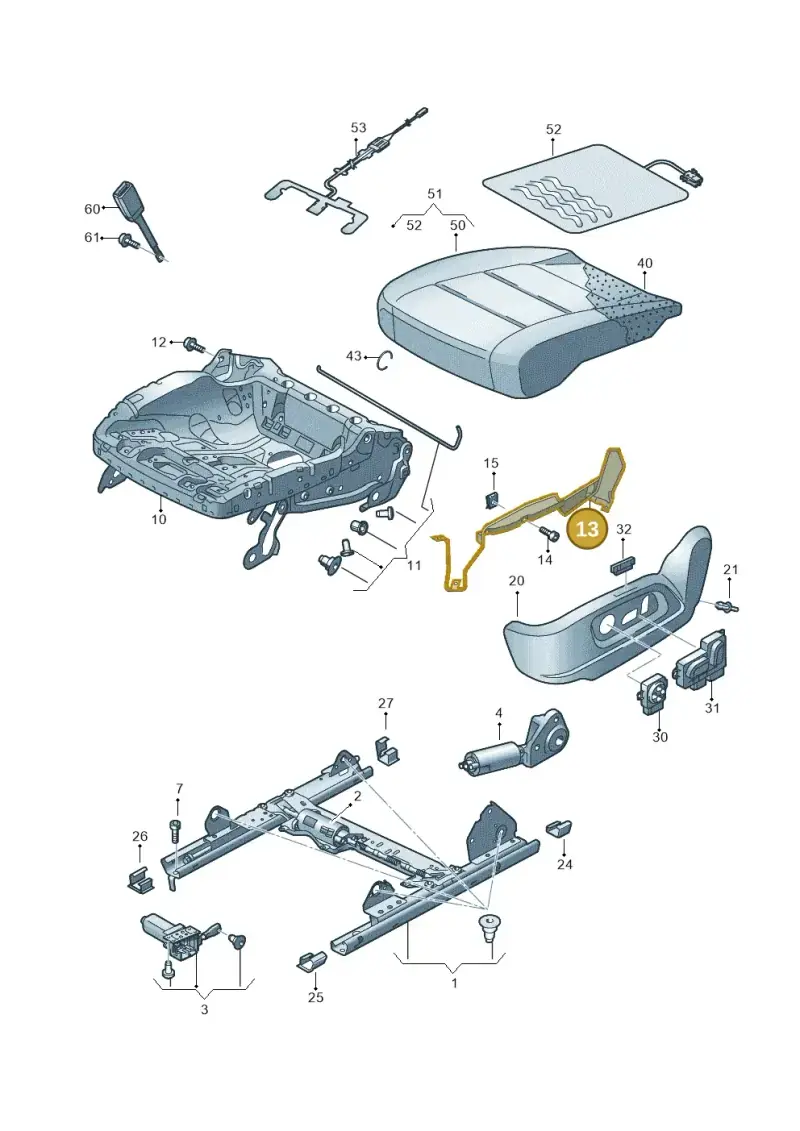 5G0881559D — Volkswagen Golf 2.0 (2016-2020) diagram 746881100, position 13
