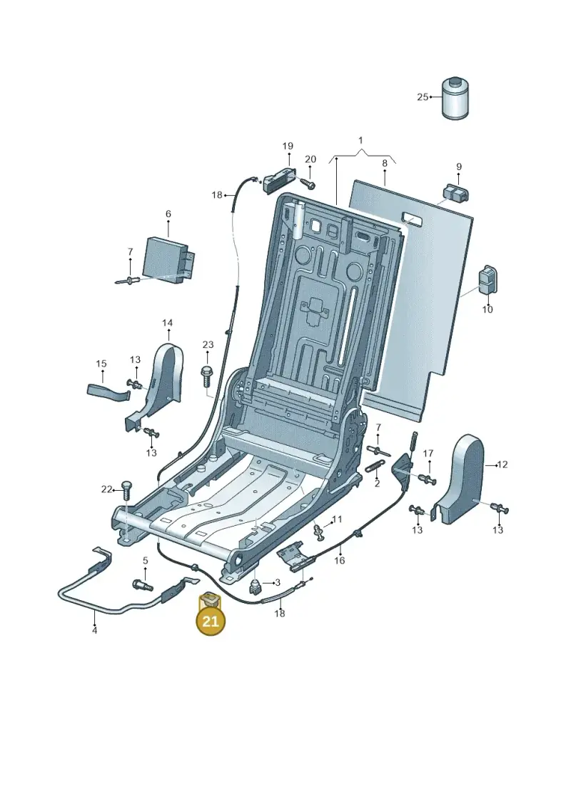 5G0886373 — Volkswagen Tiguan 2.0 (2023-) diagram 884885200, position 21